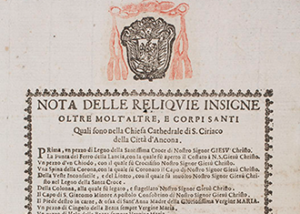 Broadside with coat of arms of the Archbishop of Ancona