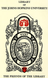 Book plate with Friends of the Library Seal