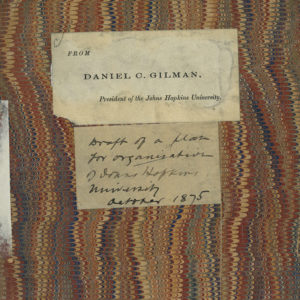 Cover of book handwritten by Daniel Gilman