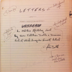 Sheet of paper with handwriting