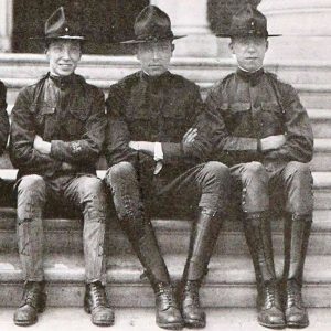 Johns Hopkins University students in ROTC uniform in 1918