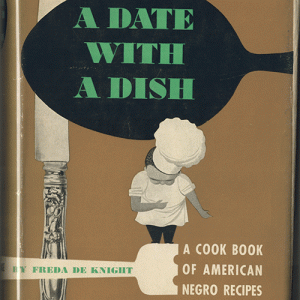 Front cover detail of A Date with a Dish cookbook
