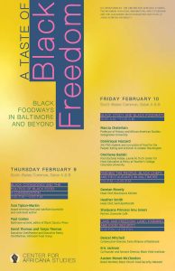 poster for symposium titled A Taste of Black Freedom