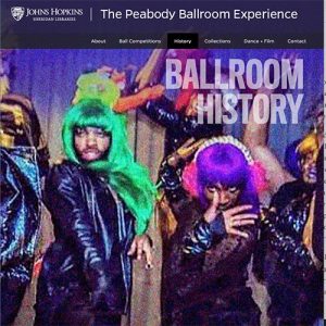 Peabody Ballroom Experience website screenshot