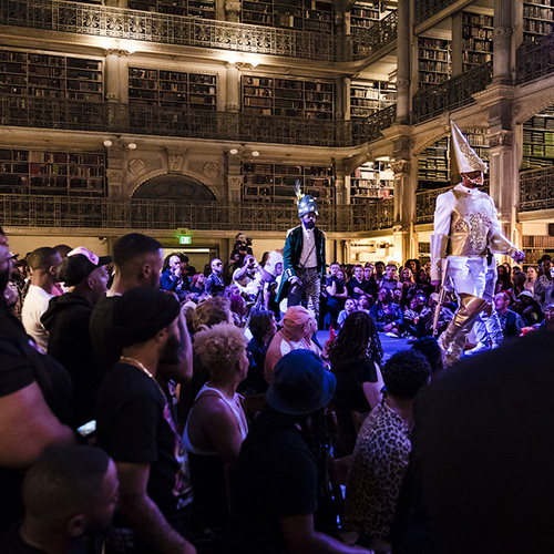 ballroom performers on stage at George Peabody Library