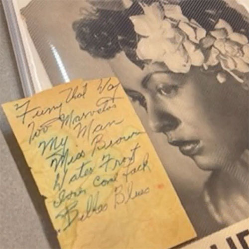 archival materials from Billie Holiday collection at Johns Hopkins University