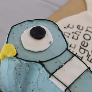 Cake inspired by the book Don't Let the Pigeon Drive the Bus