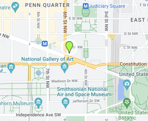 map with pin dropped at 555 Pennsylvania Ave