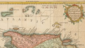 cropped image of an old map