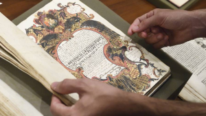 photo of an old book page