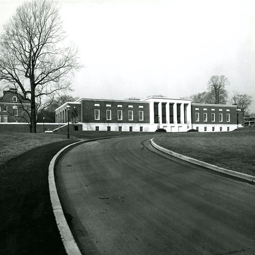 Photograph of the Milton S. Eisenhower Library in 1964