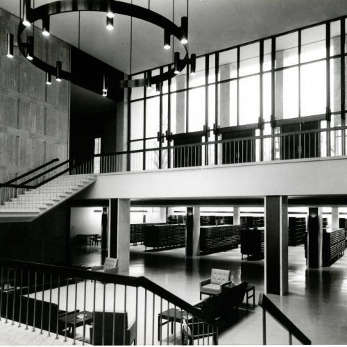 view of library space from 1960s