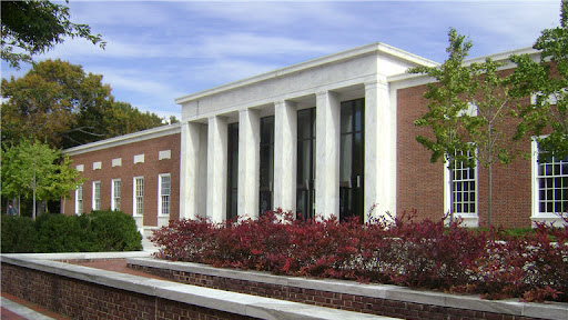 exterior of brick building on university campus