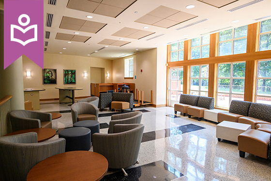 Hodson Hall has study spaces throughout