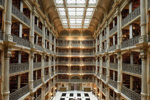 interior of the Peabody Library