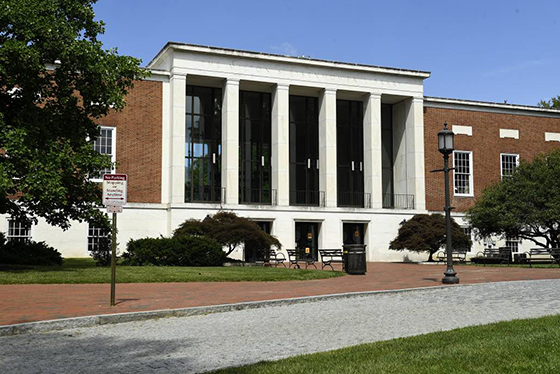 exterior view of the library