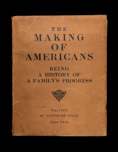 book cover with printed type
