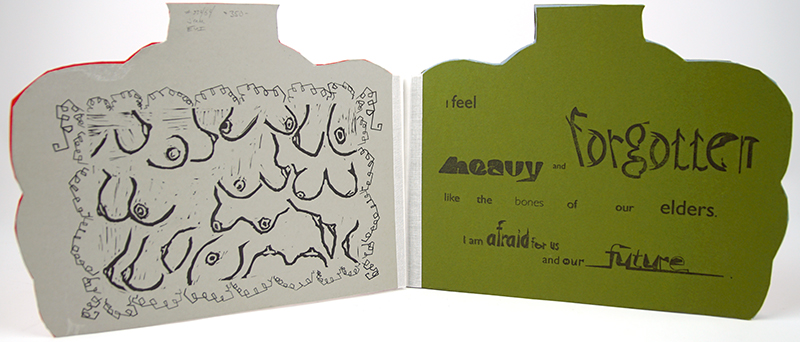 Pages from a uniquely shaped book