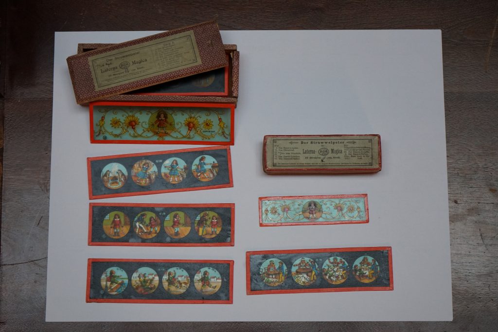 Collection of glass slides.