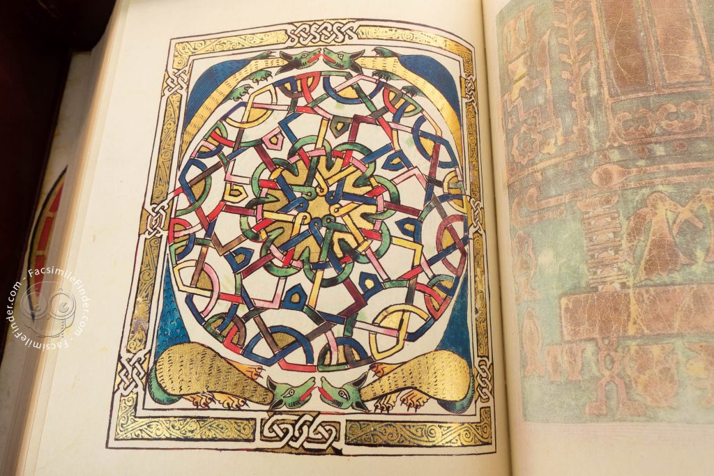 open view of illustrated manuscript