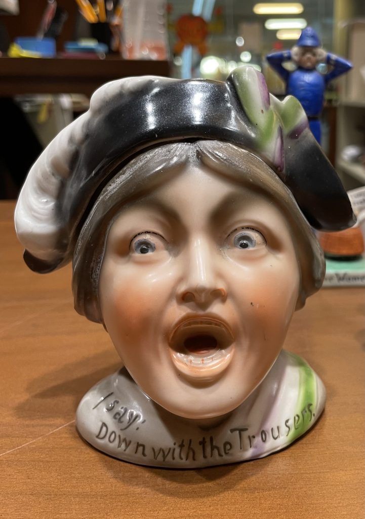 Ceramics promoting women's rights.