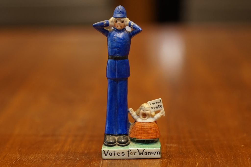Ceramics promoting women's rights.