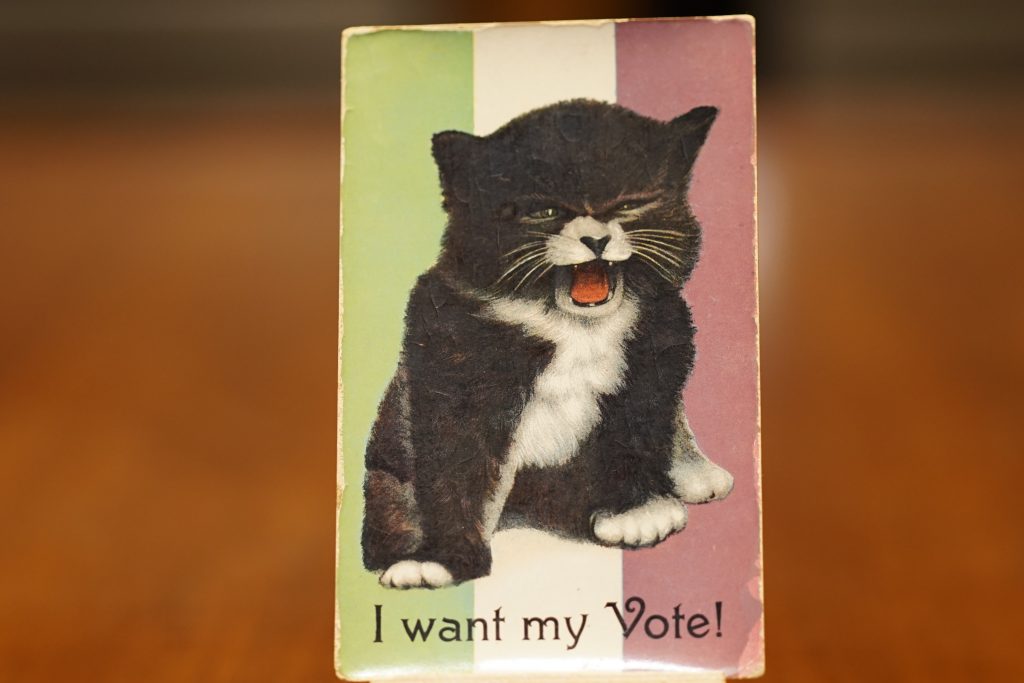Card promoting women's rights.