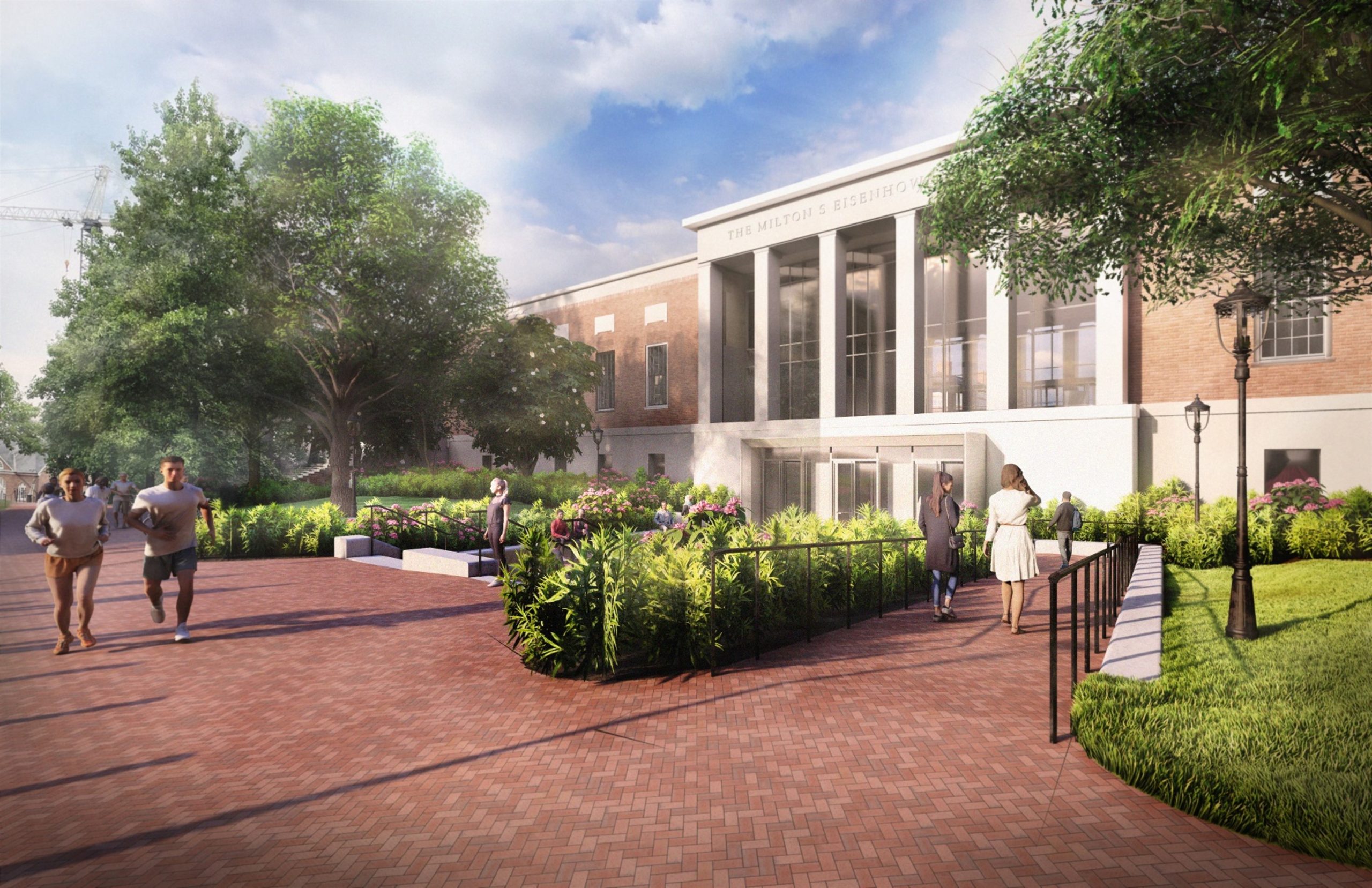 architectural rendering of the plaza entrance to MSEL