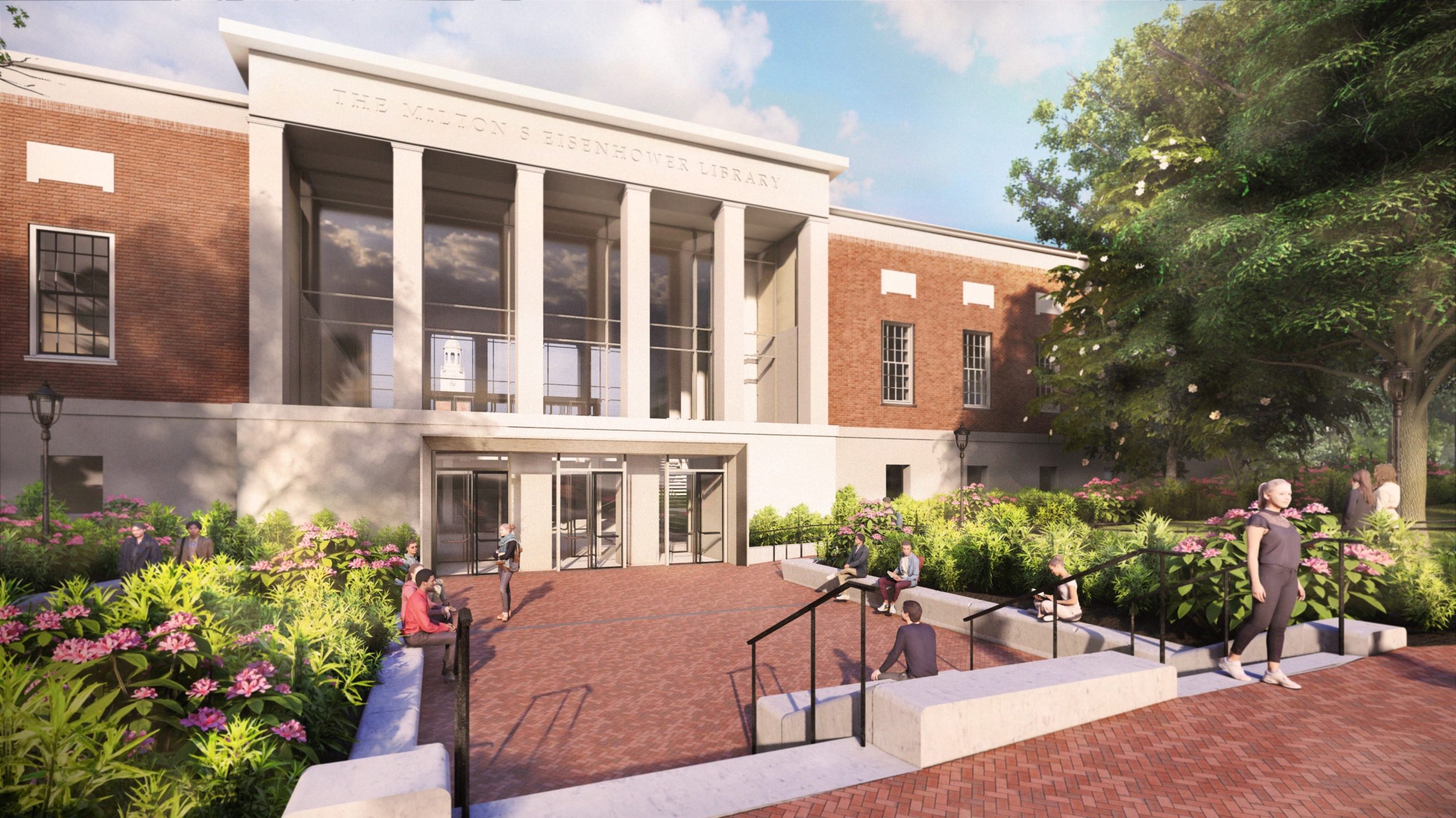 architectural rendering of an entrance to MSEL