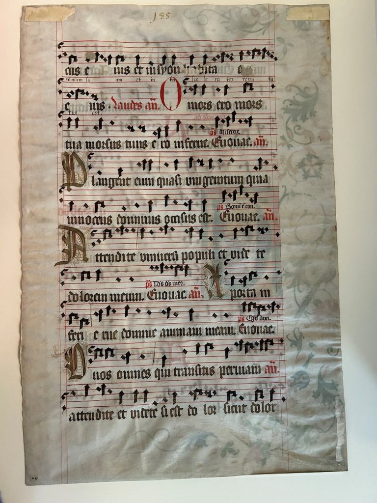 musical notation from medieval manuscript